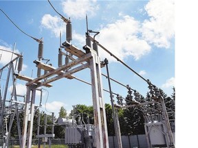 One of the 72,000-volt transformers located at a SaskPower substation on Wood Crescent in Regina. SaskPower will be installing increased wildlife protection in its system.