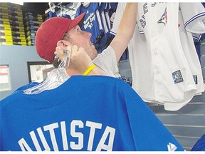 With the team's recent success, Blue Jays clothing is ying off the shelves at Olympian Sports these days.