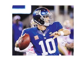 New York Giants quarterback Eli Manning will th Wenig-The Associated Pressbe looking to change his luck against the Philadelphia Eagles in the Monday night NFL game.