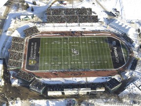 Aerial view of Griffiths Stadium during the 2006 Vanier Cup.