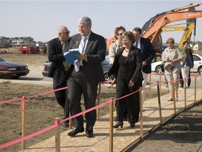 Alberta's education minister Dave Hancock attends the blessing ceremony of Monsignor Fee Otterson catholic elementary/junior high school, one of the 18 new schools being built under a public-private partnership for $640 million on Friday Sept. 19, 2008.  Photo by Ian Jackson