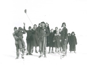 Bethel School group in the Estevan area, 1930s. (Western Development Museum)