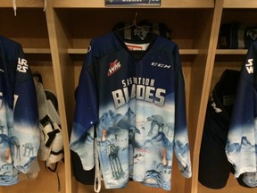 The Saskatoon Blades' Star Wars jersey will be worn for a Nov. 28 home game versus the Edmonton Oil Kings