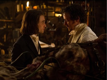 James McAvoy (R) and Daniel Radcliffe star in "Victor Frankenstein," a dynamic and thrilling twist on a legendary tale.