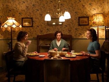 L-R: Fiona Glascott as Rose, Jane Brennan as Mary and Saoirse Ronan as Eilis in "Brooklyn."