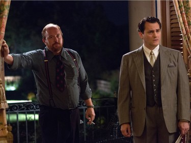 Louis C.K. stars as Arlen Hird (L) and Michael Stuhlbarg stars as Edward G. Robinson in Jay Roach's "Trumbo," an Entertainment One release.