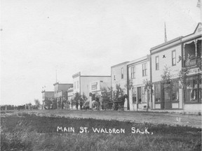 Like many other Saskatchewan places, Waldron came about during the town-building frenzy in the early 20th century. (photo courtesy www.prairie-towns.com)