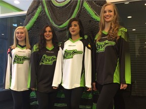 The Saskatchewan Rush unveiled their new jerseys during a Tuesday press conference.