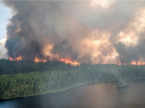 After a 2015 summer filled with forest fires (pictured), Saskatchewan's emergency management commissioner says unseasonably hot, dry weather is already making for a volatile start to the wildfire season in the province. (Courtesy Corey Hardcastle, Ministry of Environment)
