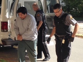 Ricky Ross arrives to the Court of Queen's Bench in Prince Albert on Wednesday where he pleaded guilty to second-degree murder. Court heard alcohol remained a problem in his life until the day he killed Jodi Roberts near their home community of Sucker River, north of La Ronge.