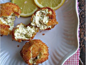Fried Artichoke Dip Poppers make a great Grey Cup snack.