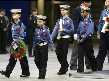 The largest indoor Remembrance Day service in Canada was held at SaskTel Centre in Saskatoon, November 11, 2015. Cadets with NLCC HM Weir were among those laying wreaths.