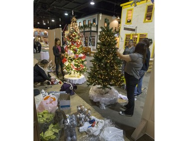 The Western Development Museum comes alive with the set-up for the annual Festival of Trees fundraiser for City Hospital, November 19, 2015. The festival opens this weekend and goes on for the week.