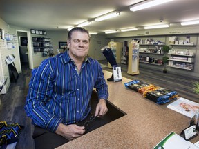 SASKATOON, SASK- NOVEMBER 27, 2015 - Dave Nielsen behind the counter at Highland Sports and Medical Supplies' new 8th Street location.