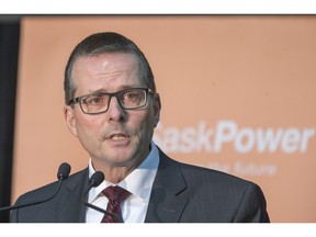 SaskPower CEO Mike Marsh was in Saskatoon to announce the official opening of the  Queen Elizabeth Power Station in  October.