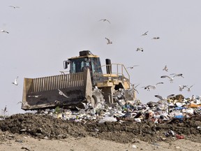 Saskatoon city councillors endorsed a gradual plan to ban paper and cardboard at the city landfill, seen here in a May 2012 file photo.  The city's environment, utilities and corporate services unanimously endorsed the plan Monday.