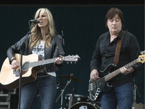 SASKATOON,SK--JULY 04/2015-- Leslie Stanwyck and Johnny Sinclair of the band Tucker Lane perform at Friendship Park, Friday, September 04, 2015. For Cam Fuller feature. (Greg Pender/The StarPhoenix) ORG XMIT: POS1509081518364497