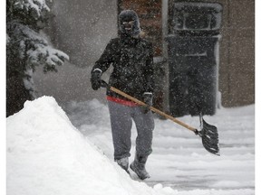 Deanne McKenney was shovelling heavy snow  during a heavy snowstorm in 2012.