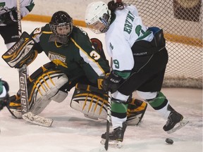 U of S forward Marley Ervine and the Huskies will play a third game against the visiting Manitoba Bisons on Sunday. (LIAM RICHARDS/STAR PHOENIX)