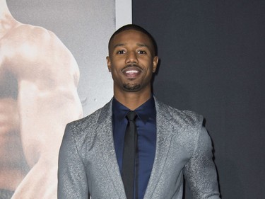 Actor Michael B. Jordan attends the Los Angeles world premiere of New Line Cinema's and Metro-Goldwyn-Mayer "Creed" in Westwood, California, November 19, 2015.