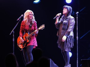 Windsor, ON. July 30, 2015 -- Nancy (L) and Ann Wilson of Heart perform with the legendary band at The Colosseum, Caesars Windsor, Thursday July 30, 2015. (NICK BRANCACCIO/The Windsor Star)