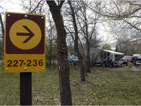 It was a quiet long weekend at Echo Valley Provincial Park.

(ECHO VALLEY PROVINCIAL PARK, SASK - May 19, 2013  -  A sign indicates the locations of camp sites in Echo Valley Provincial Park, Sask. on Sunday May 19, 2013. (Michael Bell/Regina Leader-Post)