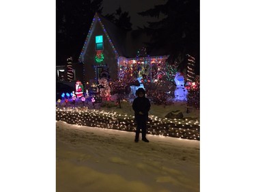 Christmas lights are on display at 1232 Main Street in Saskatoon.