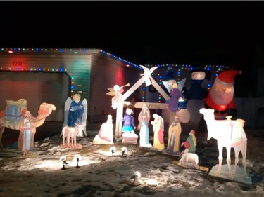 Christmas lights are on display at 1331 Konihowski Road in Saskatoon.