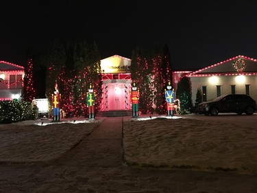 Christmas lights are on display at 191 La Ronge Road in Saskatoon.