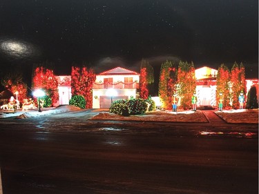 Christmas lights are on display at 191 LaRonge Road in Saskatoon.