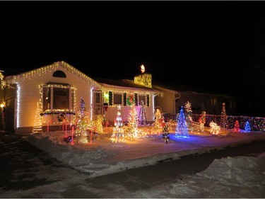 Christmas lights are on display at 319 Cochin Crescent in Saskatoon.