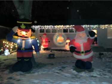 Christmas lights are on display at 6 Fraser Crescent in Saskatoon.