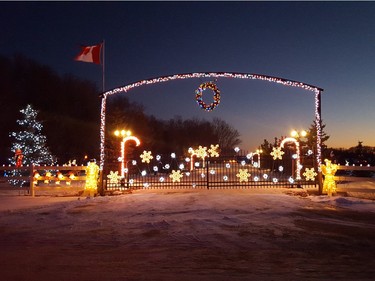 Christmas lights are on display at an acreage on Temke Road at Range Road 3045.