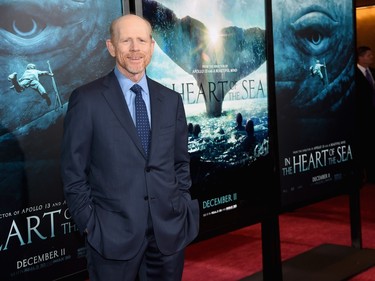 Ron Howard attends the "In the Heart of The Sea" premiere at Frederick P. Rose Hall, Jazz at Lincoln Centre on December 7, 2015 in New York City.