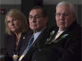 Commissioners Marie Wilson, Chief Wilton Littlechild and Justice Murray Sinclair