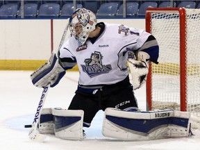 Netminder Evan Smith is expected to join the Saskatoon Blades sometime this weekend after being acquired from the Victoria Royals. (Photo courtesy Saskatoon Blades)