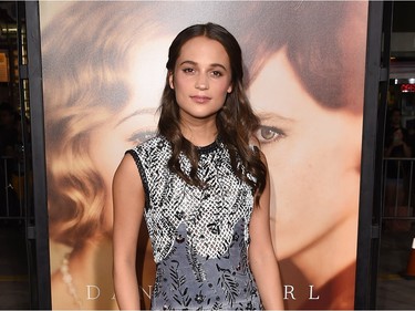 Actor Alicia Vikander attends the premiere of Focus Features' "The Danish Girl" at Westwood Village Theatre on November 21, 2015 in Westwood, California.