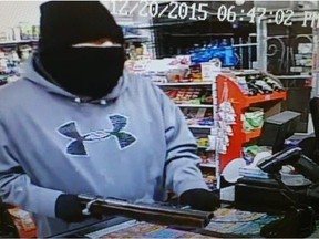 A male suspect in an armed robbery Sunday night.