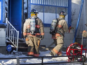 Saskatoon firefighters were called to 1127 Idlwyld Drive North to battle what appears to be a bedroom fire on December 1, 2015.