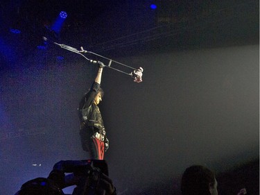 Alice Cooper opened the show at SaskTel Centre before Mötley Crüe, December 10, 2015.