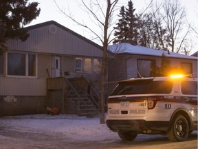 Saskatoon city police had a house in the 400 block Ave. W. S. surrounded took at least 3 people into custody.