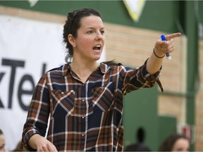 Jill Humbert, coaching this weekend at the Bowlt Classic, is making the transition from university to high-school hoops.