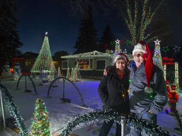 Shelley and Scott Lambie and their amazing 65,000 christmas lights display to music, at 2706 Clinkskill Drive, December 7, 2015.
