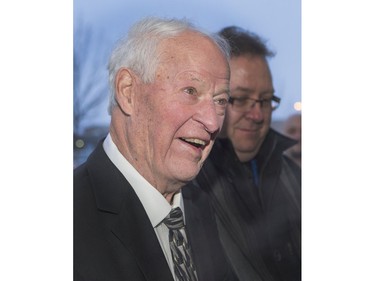 Gordie Howe made a return to his hometown of Saskatoon to be at a Kinsmen Charity Dinner in his honour, February 6, 2015.