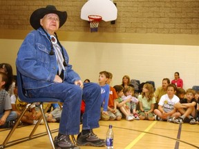 Famed Saskatchewan Cree artist, Allen Sapp, received a warm welcome, Friday May 21, 2010, when he visited North Park Wilson School in Saskatoon.