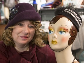 Sherri Hrycay models one of her Sova Millinery hats.