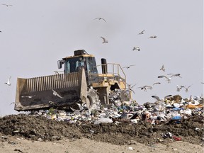 Crews work at the Saskatoon landfill