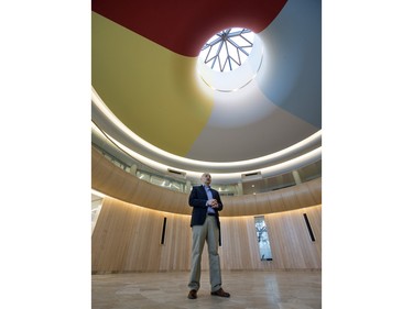 Graeme Joseph, team leader of First Nations, Métis and Inuit student success at the U of S, speaks as media were given a sneak-peek tour of the soon-to-open Gordon Oakes Redbear Student Centre at the University of Saskatchewan, December 15, 2015. The building will be an inclusive, intercultural gathering place for the entire campus community. Grand opening celebrations will take place in early February.