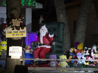 George Buekert's Christmas light display at 212 Nelson Place in Warman, December 4, 2015.