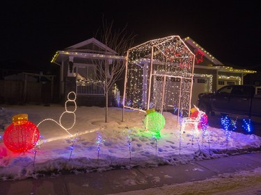 Christmas lights are on display at 167 Sinclair Crescent in Saskatoon, December 4, 2015.